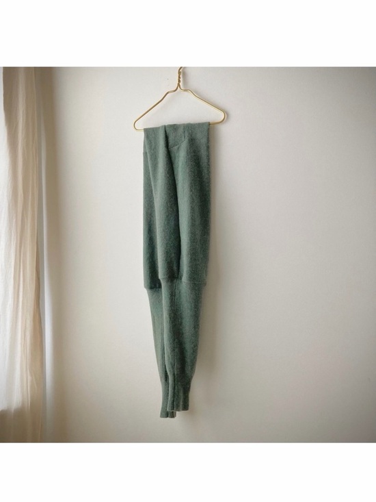 joodito 100% cashmere sweater wrap preppy tie scarf japanese boro light green - Picture 8 of 11